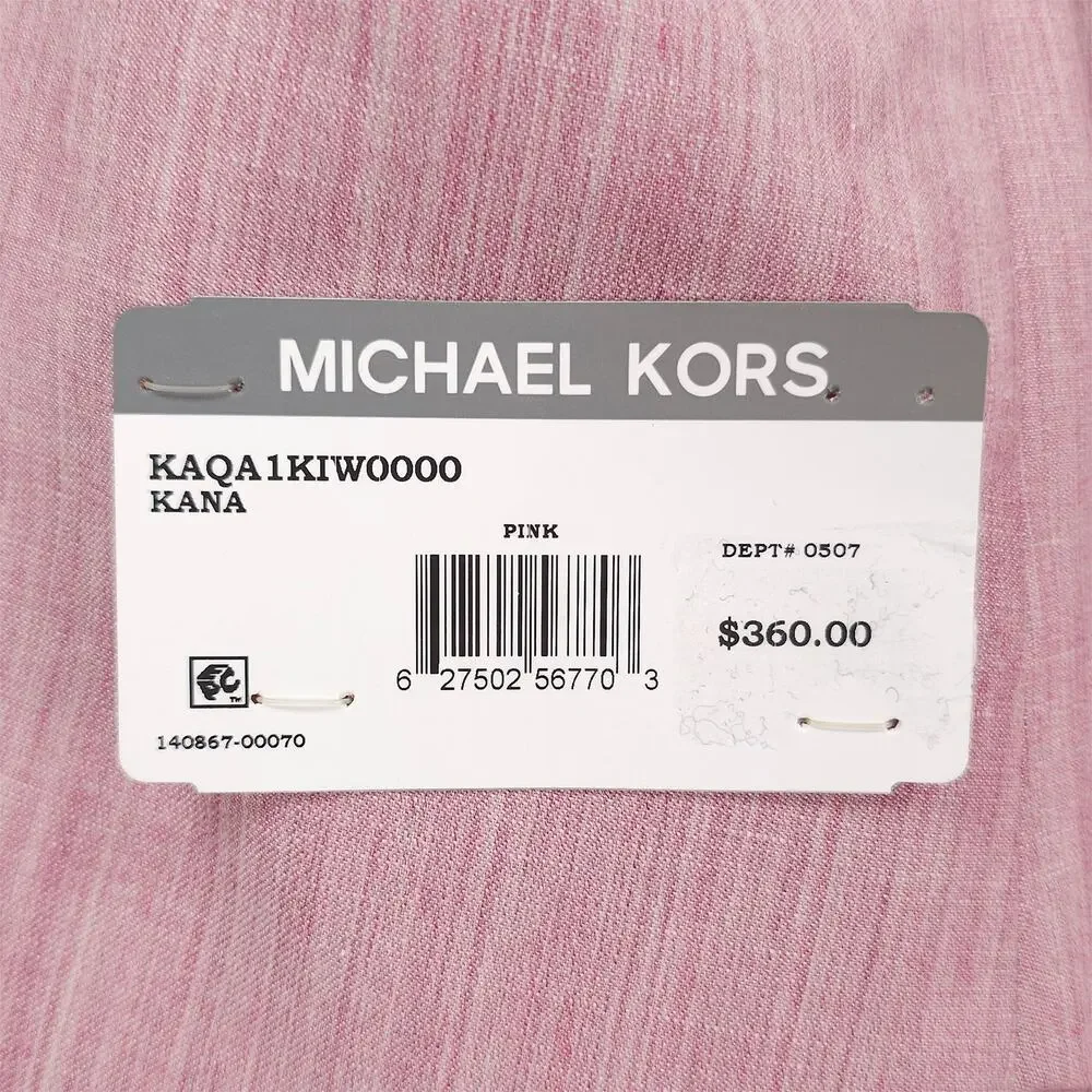 Michael Kors Mens Classic Fit 2 Piece Suit 44R 34x32 Pink Wool Linen Blend NWT